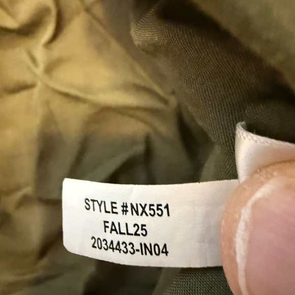 Madewell Kelly Pintucked Ruffled Puff-Sleeve Top Shirt NWT XL Olive Green - Picture 6 of 10